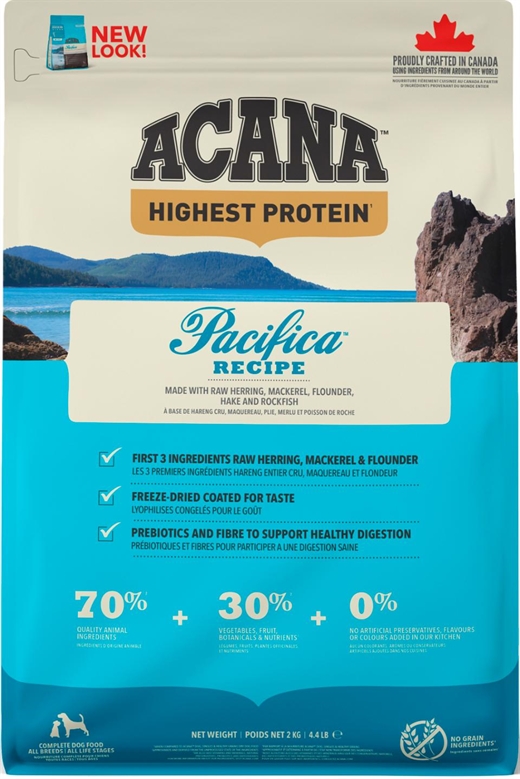 ACANA Highest Protein Dog Pacifica (makrel) 2kg