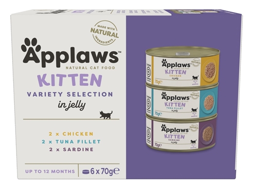 Applaws Kitten Tin - Kitten Variety Selection in Jelly 6x70g