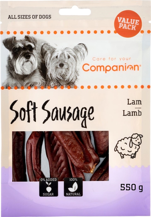 Dry sausage Lamb - 550g - Companion - godbid til hunde