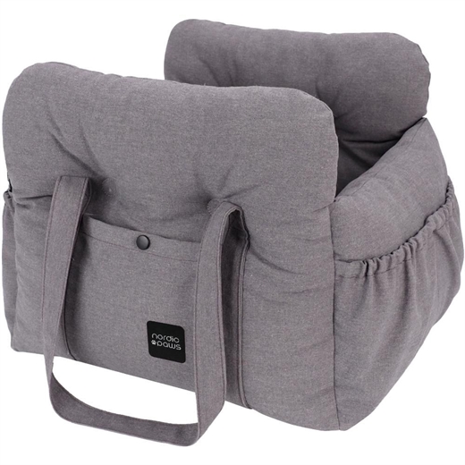 Nordic Paws Comfort bilsæde - grå - 46x42x34/24cm