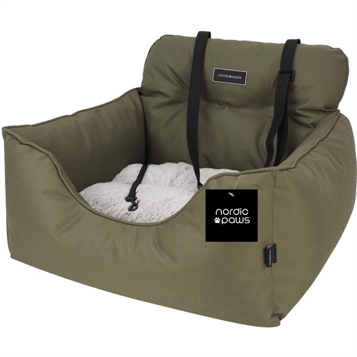 Nordic Paws Cozy Luksus Bilsæde - Army 53x50x35cm