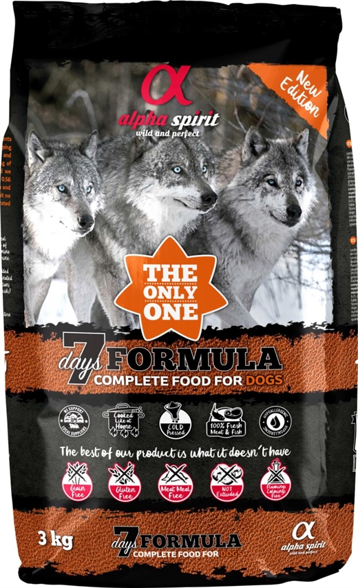 The Only One - ugemenu - hundefoder 3kg - Alpha Spirit