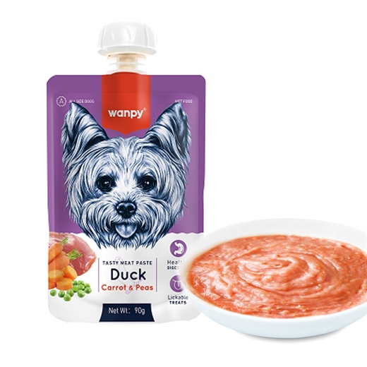 Wanpy Tasty Meat Paste - Duck, Carrot & Pea 90g - Wanpy